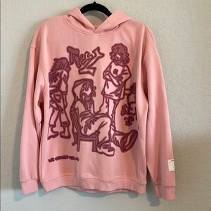 YEOU Men Pullover Hoodie Sweatshirt Fleece Y2K Harajuku Hip Hop Street Small